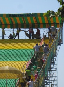 Lulu and the giant slide